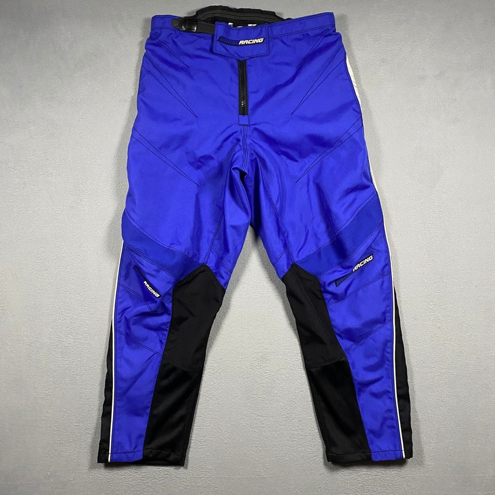 Moose Racing Motocross Pants Mens 34 Blue Black White Off-Road Riding Gear
